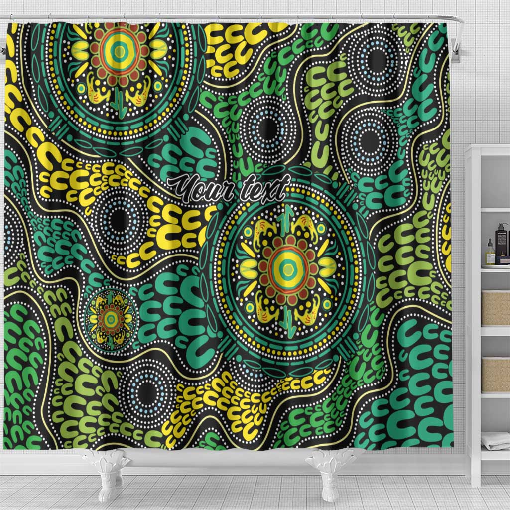 Personalised Aboriginal Art People Symbol Shower Curtain