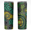 Personalised Aboriginal Art People Symbol Skinny Tumbler