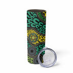 Personalised Aboriginal Art People Symbol Skinny Tumbler