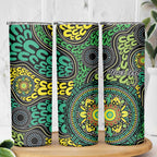Personalised Aboriginal Art People Symbol Skinny Tumbler