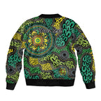 Personalised Aboriginal Art People Symbol Sleeve Zip Bomber Jacket