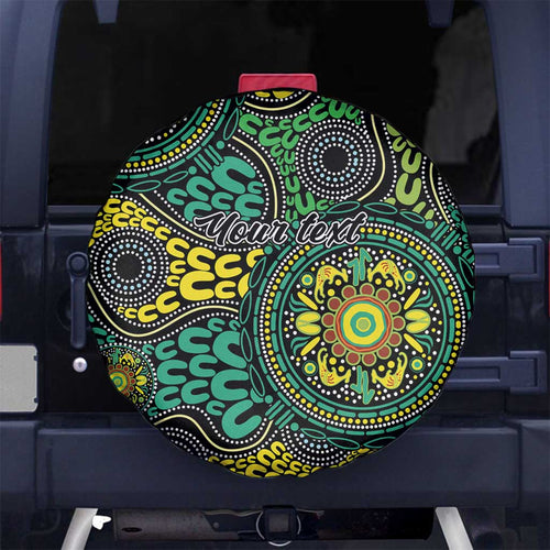 Personalised Aboriginal Art People Symbol Spare Tire Cover