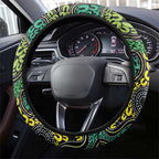 Aboriginal Art People Symbol Steering Wheel Cover