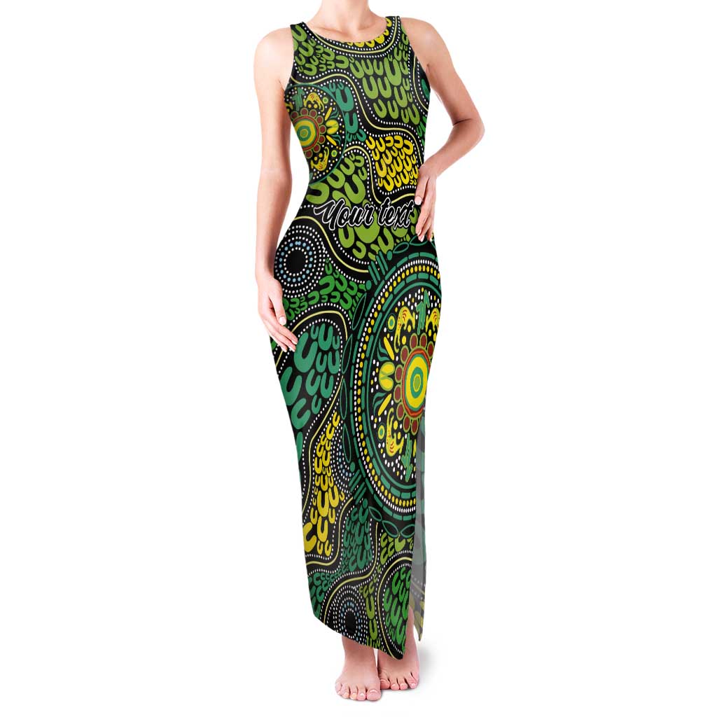 Personalised Aboriginal Art People Symbol Tank Maxi Dress