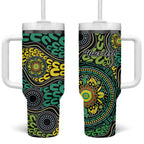 Personalised Aboriginal Art People Symbol Tumbler With Handle