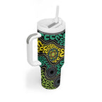 Personalised Aboriginal Art People Symbol Tumbler With Handle