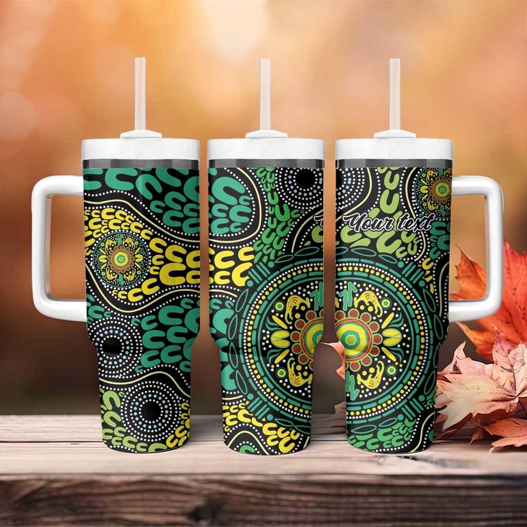 Personalised Aboriginal Art People Symbol Tumbler With Handle