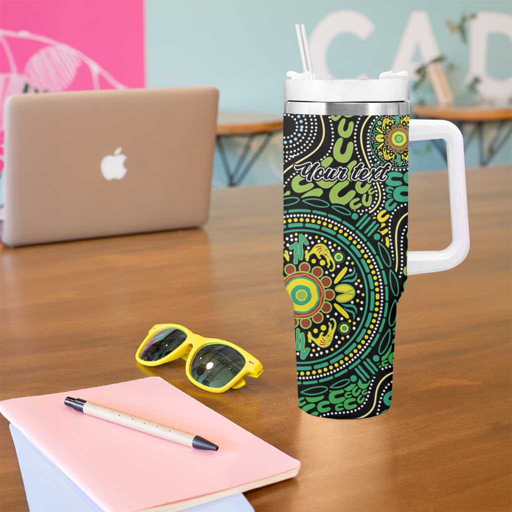 Personalised Aboriginal Art People Symbol Tumbler With Handle