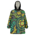 Personalised Aboriginal Art People Symbol Wearable Blanket Hoodie