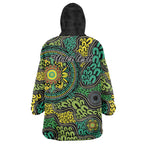 Personalised Aboriginal Art People Symbol Wearable Blanket Hoodie