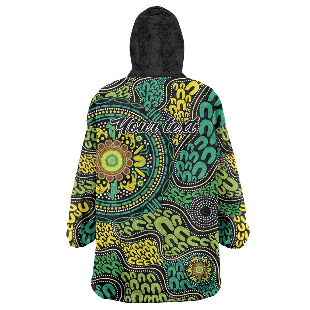 Personalised Aboriginal Art People Symbol Wearable Blanket Hoodie
