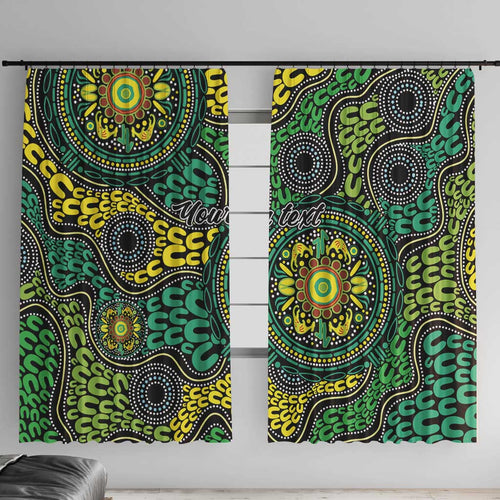 Personalised Aboriginal Art People Symbol Window Curtain