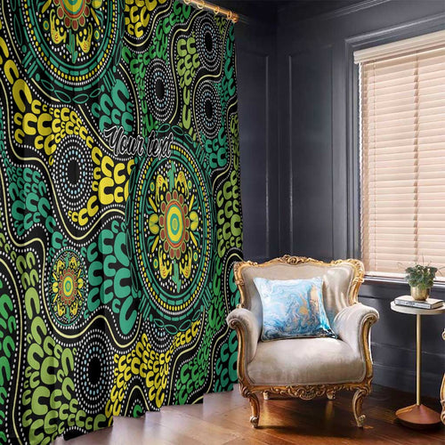 Personalised Aboriginal Art People Symbol Window Curtain