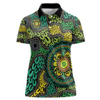 Personalised Aboriginal Art People Symbol Women Polo Shirt