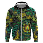 Personalised Aboriginal Art People Symbol Zip Hoodie