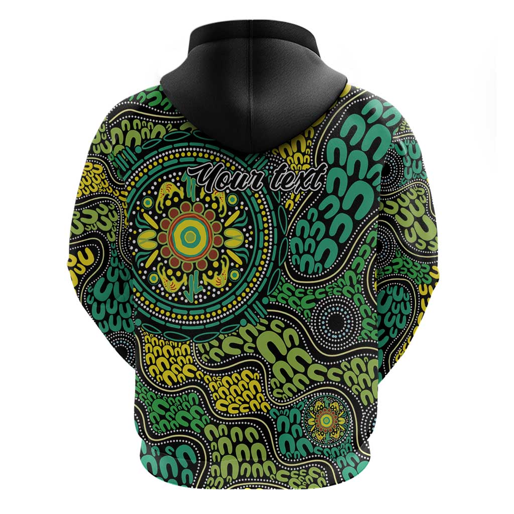Personalised Aboriginal Art People Symbol Zip Hoodie