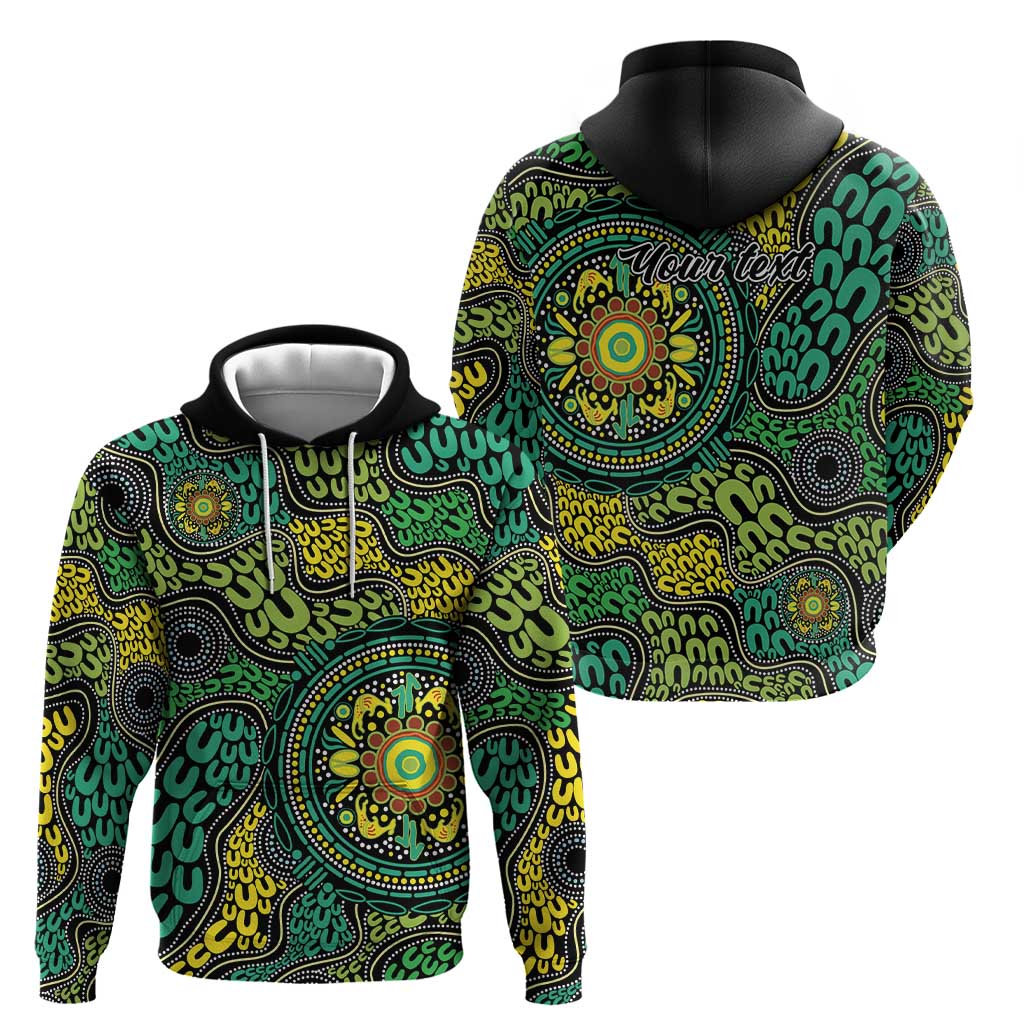 Personalised Aboriginal Art People Symbol Zip Hoodie
