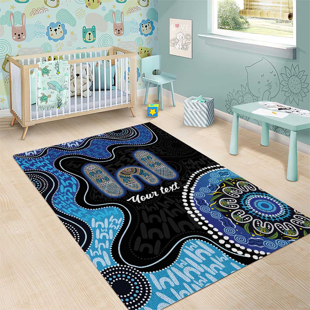 Personalised Aboriginal Art Woman Symbol Area Rug