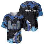 Personalised Aboriginal Art Woman Symbol Baseball Jersey