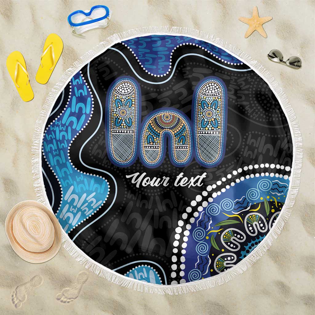 Personalised Aboriginal Art Woman Symbol Beach Blanket