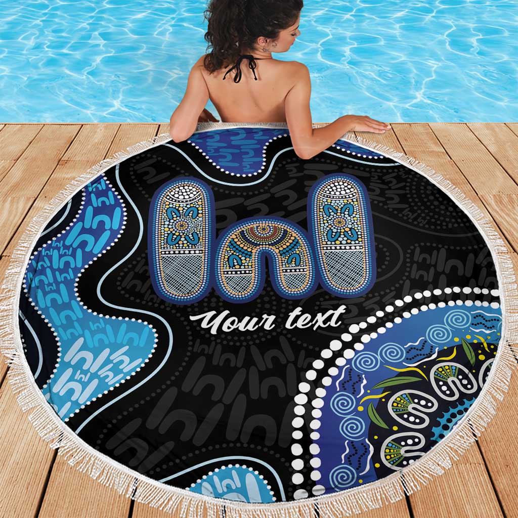 Personalised Aboriginal Art Woman Symbol Beach Blanket