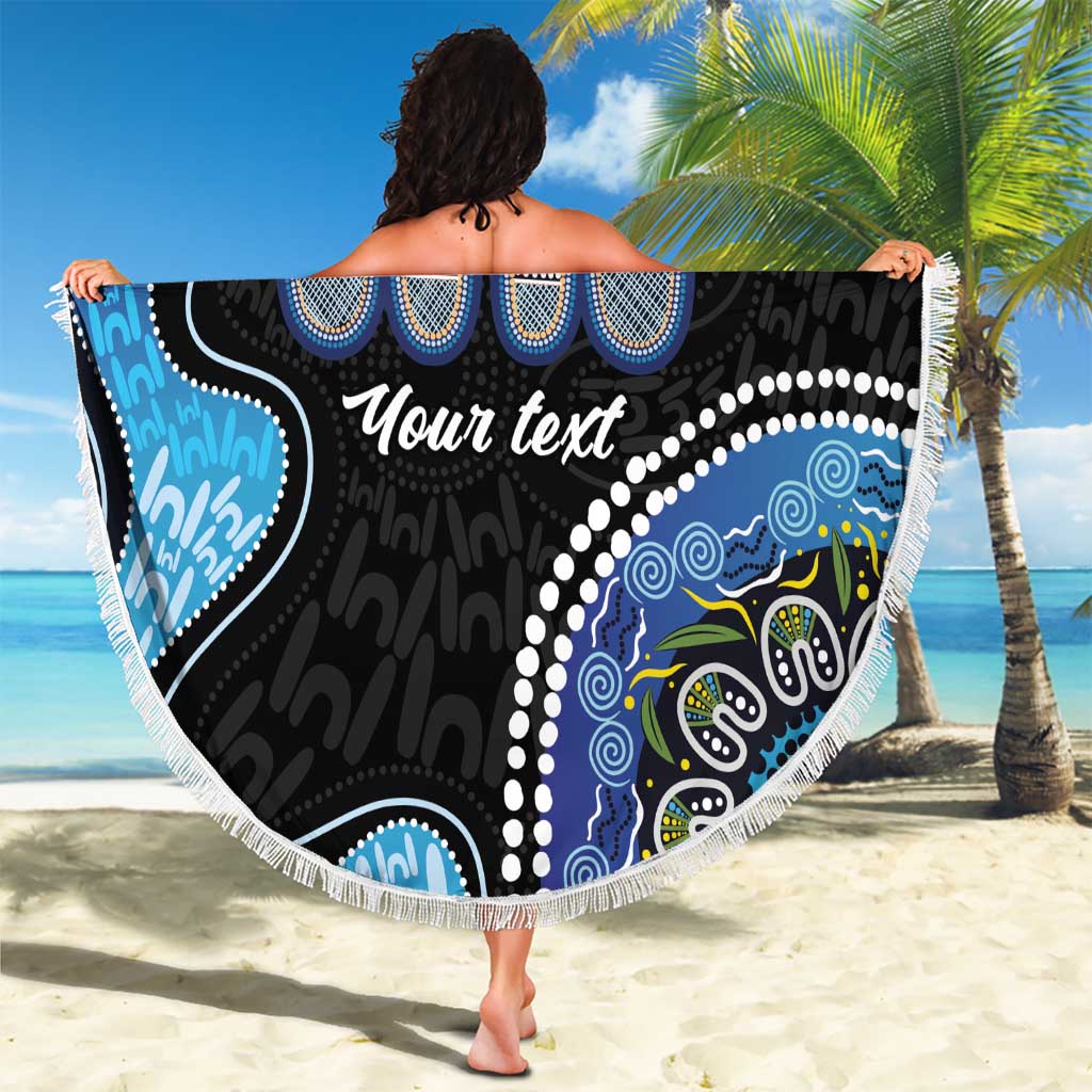 Personalised Aboriginal Art Woman Symbol Beach Blanket