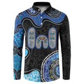 Personalised Aboriginal Art Woman Symbol Button Sweatshirt