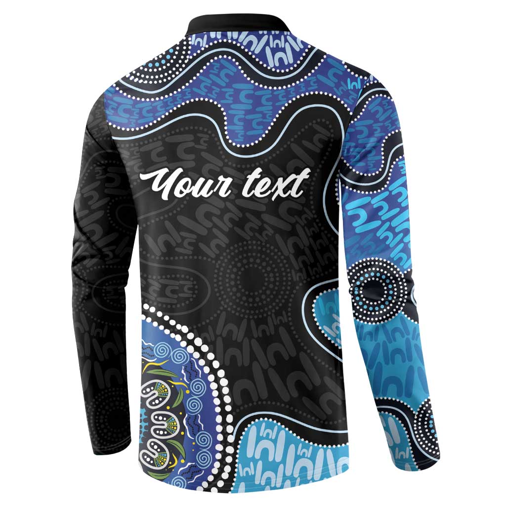 Personalised Aboriginal Art Woman Symbol Button Sweatshirt