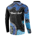 Personalised Aboriginal Art Woman Symbol Button Sweatshirt