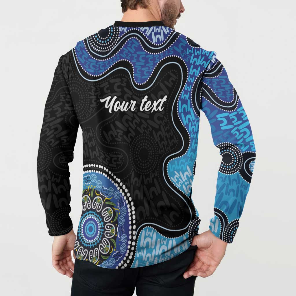 Personalised Aboriginal Art Woman Symbol Button Sweatshirt