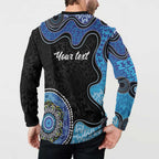 Personalised Aboriginal Art Woman Symbol Button Sweatshirt