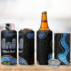 Personalised Aboriginal Art Woman Symbol 4 in 1 Can Cooler Tumbler