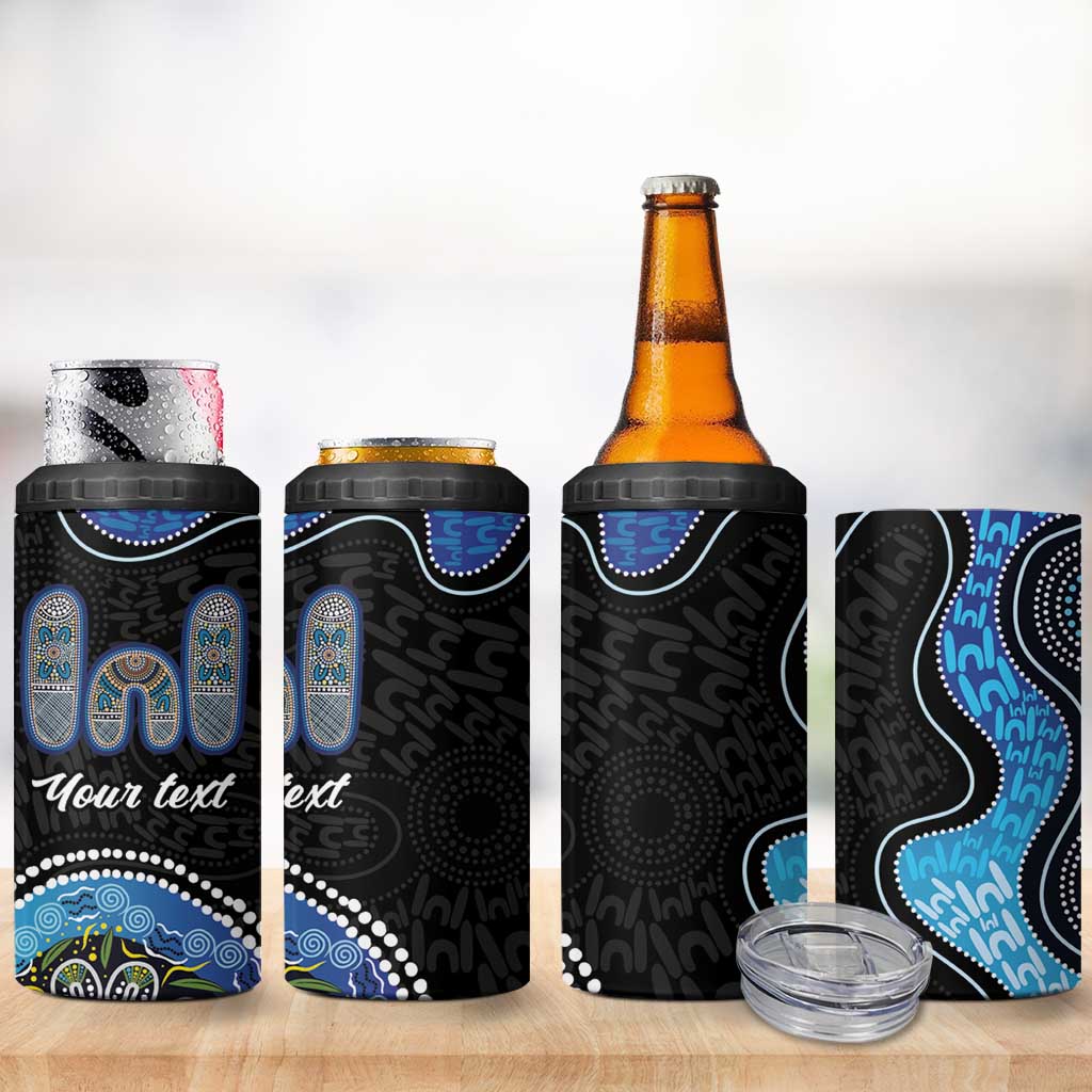 Personalised Aboriginal Art Woman Symbol 4 in 1 Can Cooler Tumbler