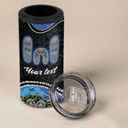 Personalised Aboriginal Art Woman Symbol 4 in 1 Can Cooler Tumbler