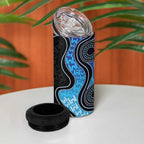 Personalised Aboriginal Art Woman Symbol 4 in 1 Can Cooler Tumbler