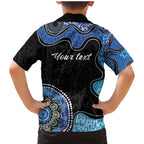 Personalised Aboriginal Art Woman Symbol Family Matching Mermaid Dress and Hawaiian Shirt