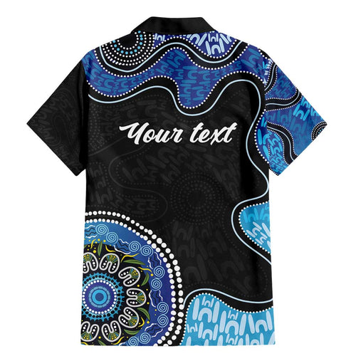 Personalised Aboriginal Art Woman Symbol Family Matching Mermaid Dress and Hawaiian Shirt