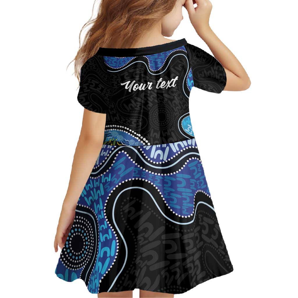 Personalised Aboriginal Art Woman Symbol Family Matching Off Shoulder Maxi Dress and Hawaiian Shirt