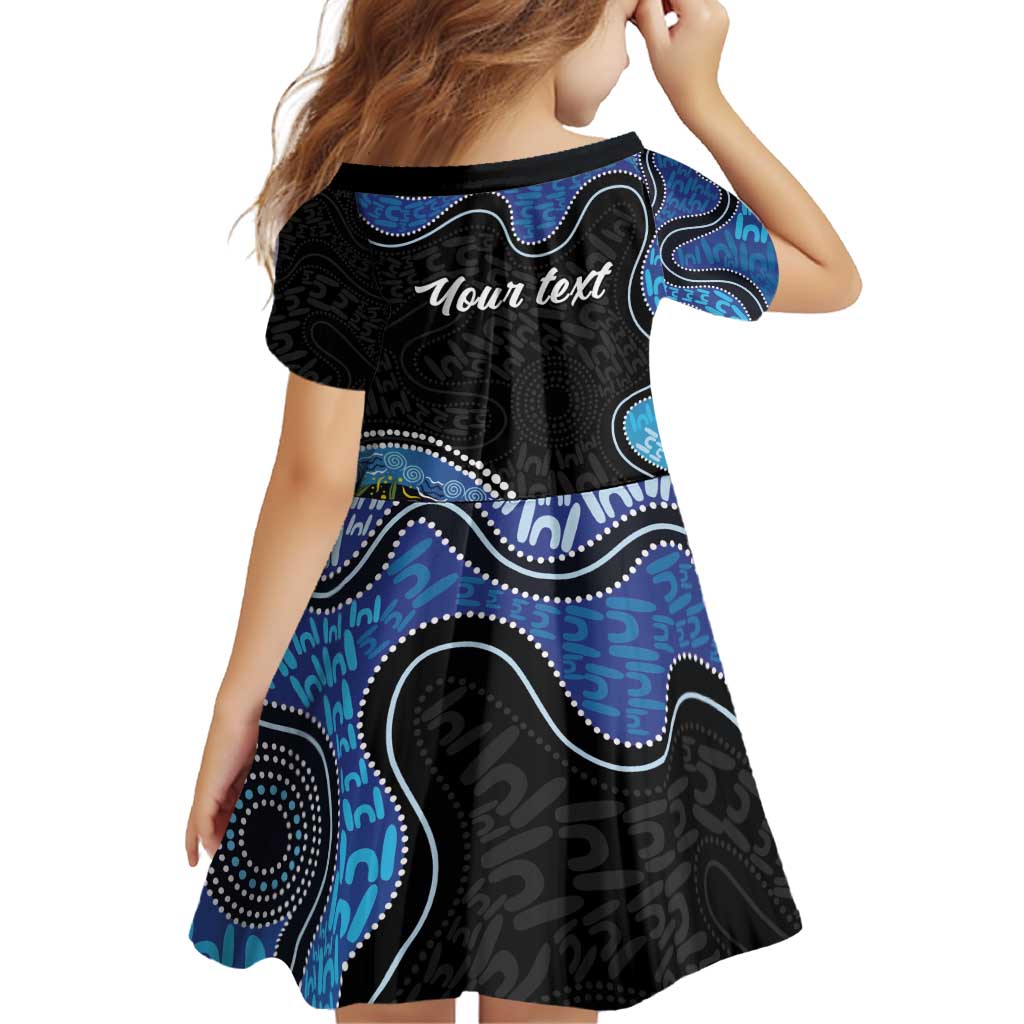 Personalised Aboriginal Art Woman Symbol Family Matching Off Shoulder Short Dress and Hawaiian Shirt