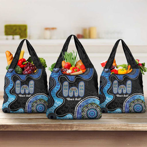 Personalised Aboriginal Art Woman Symbol Grocery Bag