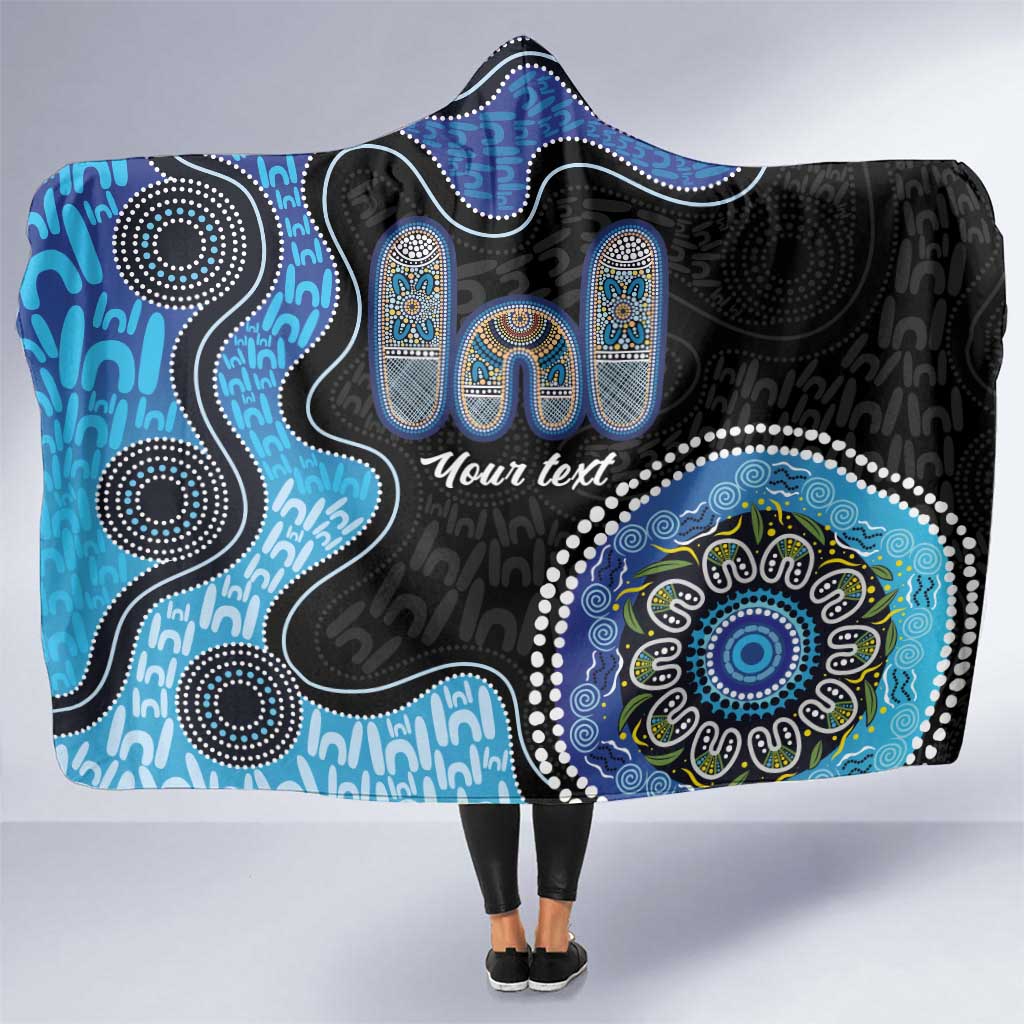 Personalised Aboriginal Art Woman Symbol Hooded Blanket