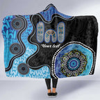 Personalised Aboriginal Art Woman Symbol Hooded Blanket