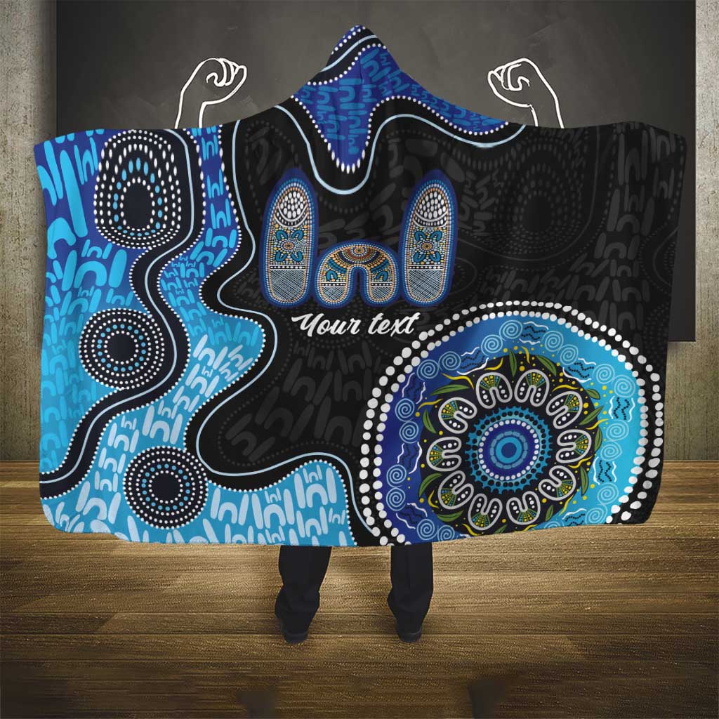 Personalised Aboriginal Art Woman Symbol Hooded Blanket