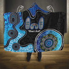 Personalised Aboriginal Art Woman Symbol Hooded Blanket