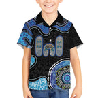 Personalised Aboriginal Art Woman Symbol Kid Hawaiian Shirt