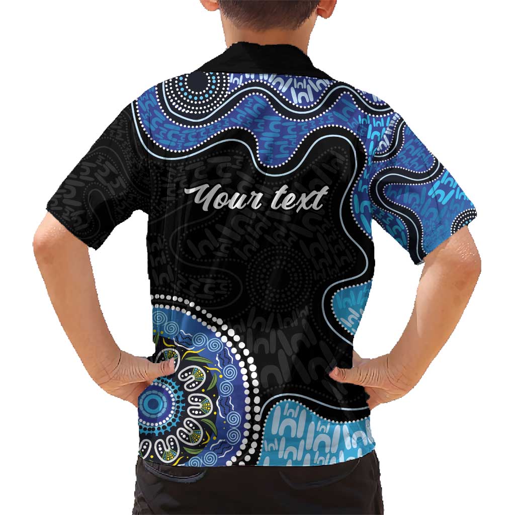 Personalised Aboriginal Art Woman Symbol Kid Hawaiian Shirt