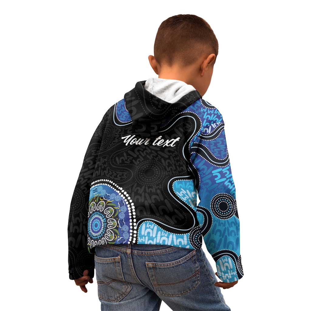 Personalised Aboriginal Art Woman Symbol Kid Hoodie