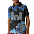 Personalised Aboriginal Art Woman Symbol Kid Polo Shirt