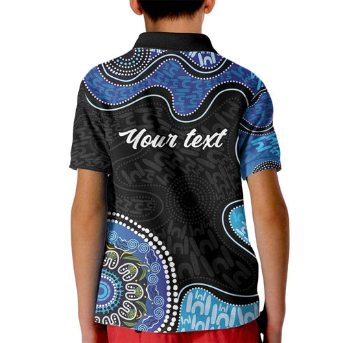 Personalised Aboriginal Art Woman Symbol Kid Polo Shirt