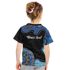 Personalised Aboriginal Art Woman Symbol Kid T Shirt
